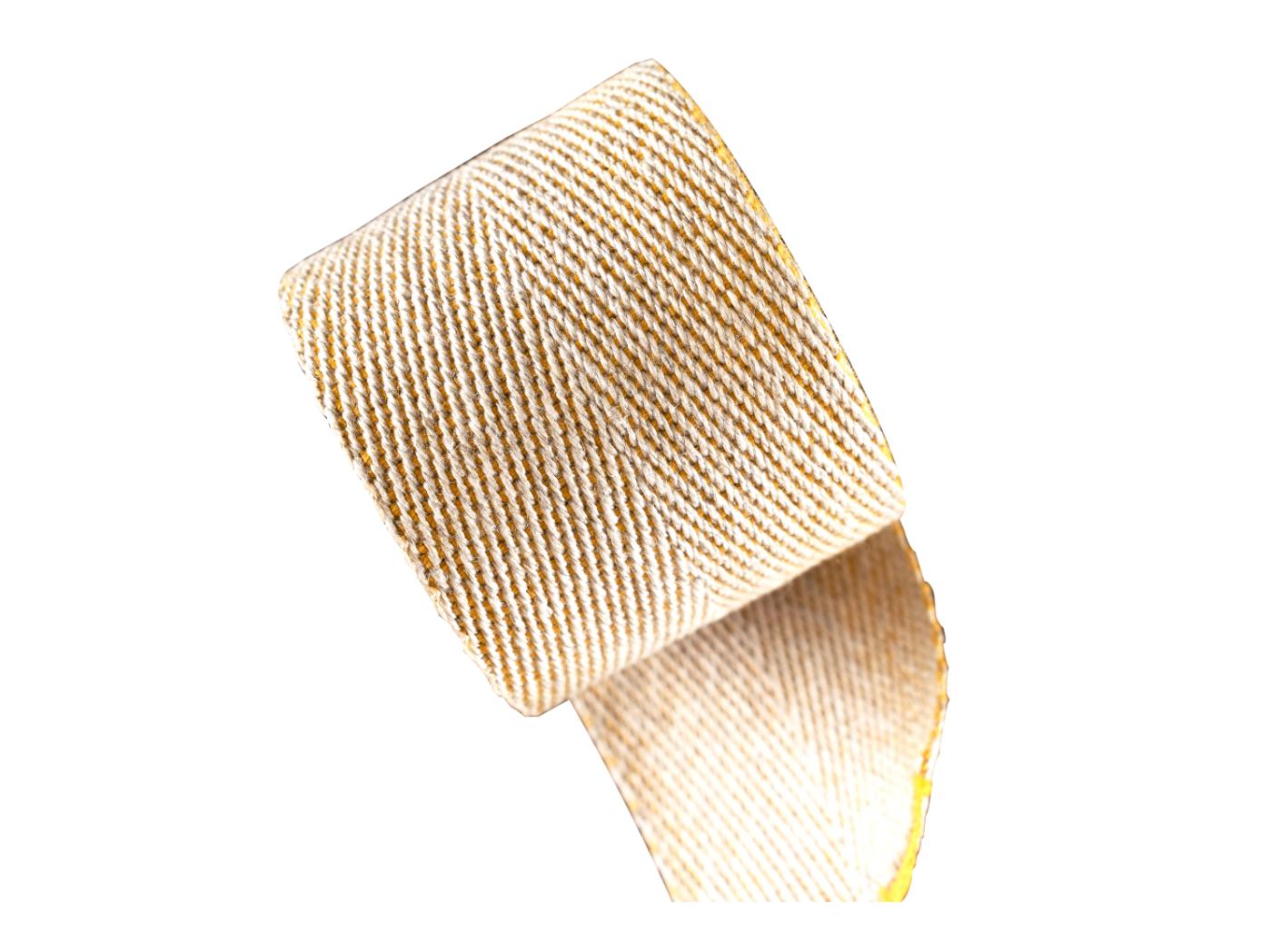 Linane sadulavöö Natur Lin/Kuld puuvill 50mm, 25m/rle Linane sadulavöö Natur Lin/Kuld puuvill 50mm, 25m/rle