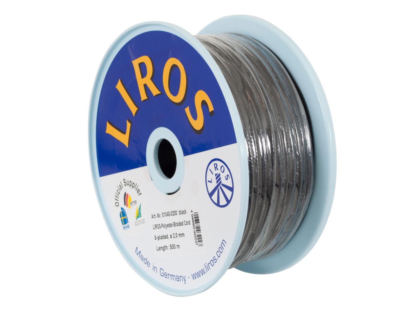 P-lina (Lyros) nööbinöör, 2,0mm, must, 500m/rull P-lina (Lyros) nööbinöör, 2,0mm, must, 500m/rull