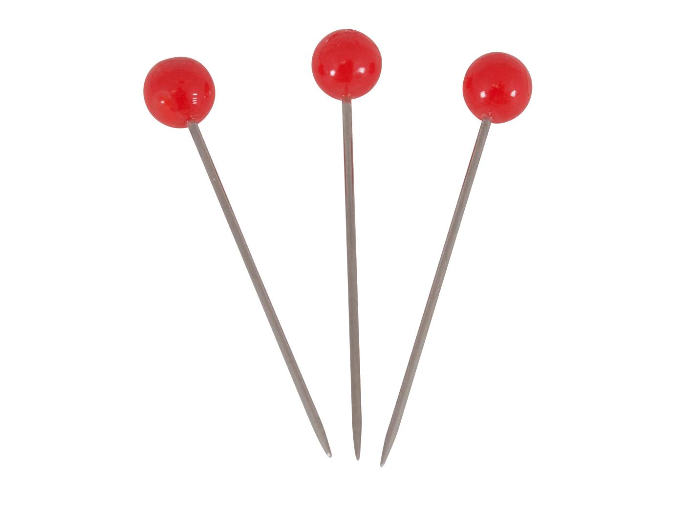 Nööpnõel nr 2, 38mm, 100tk/karp, punane Nööpnõel nr 2, 38mm, 100tk/karp, punane