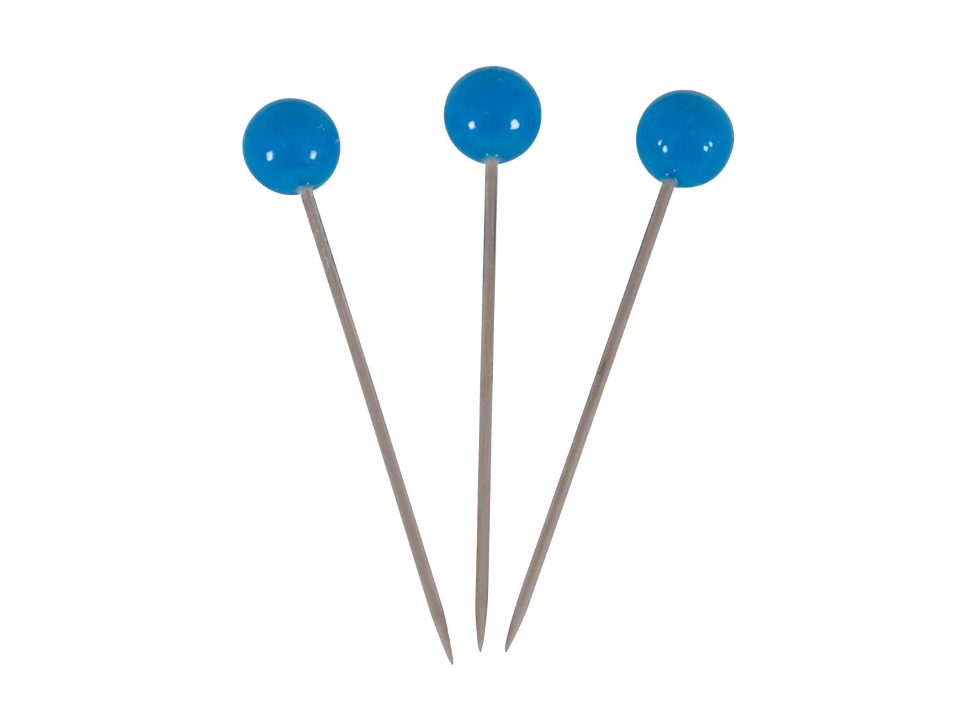 Nööpnõel nr 2, 38 mm, 100 tk/karp, sinine Nööpnõel nr 2, 38 mm, 100 tk/karp, sinine