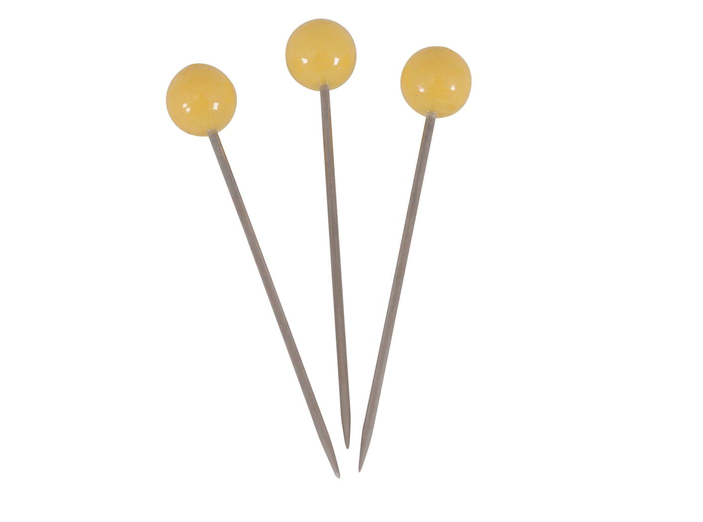 Nööpnõel nr 2, 38 mm, 100 tk/karp, kollane Nööpnõel nr 2, 38 mm, 100 tk/karp, kollane