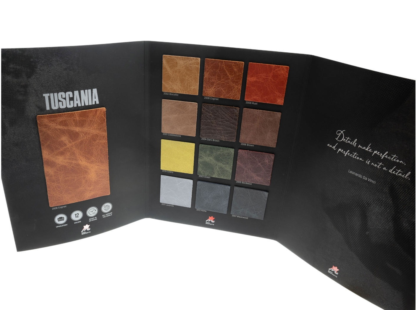 NÄIDIS Mööblinahk Tuscania mapp NÄIDIS Mööblinahk Tuscania mapp