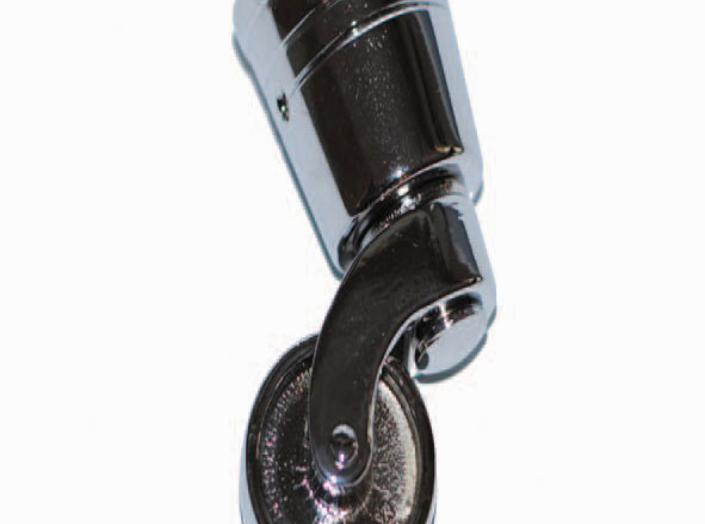 Mööbliratas, nikkel, kõrgus 71mm, Ø (kauss) 31mm Mööbliratas, nikkel, kõrgus 71mm, Ø (kauss) 31mm